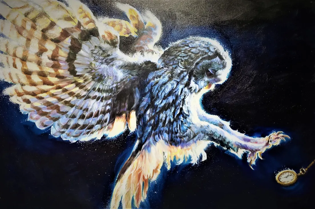 Chasing Time, oil painting by Colleen Black
