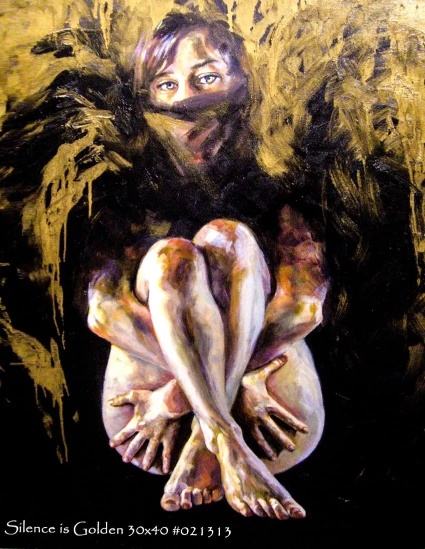 Silence is Golden, oil painting by Colleen Black