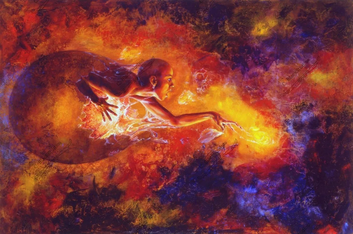 Eggsistence, oil painting by Colleen Black