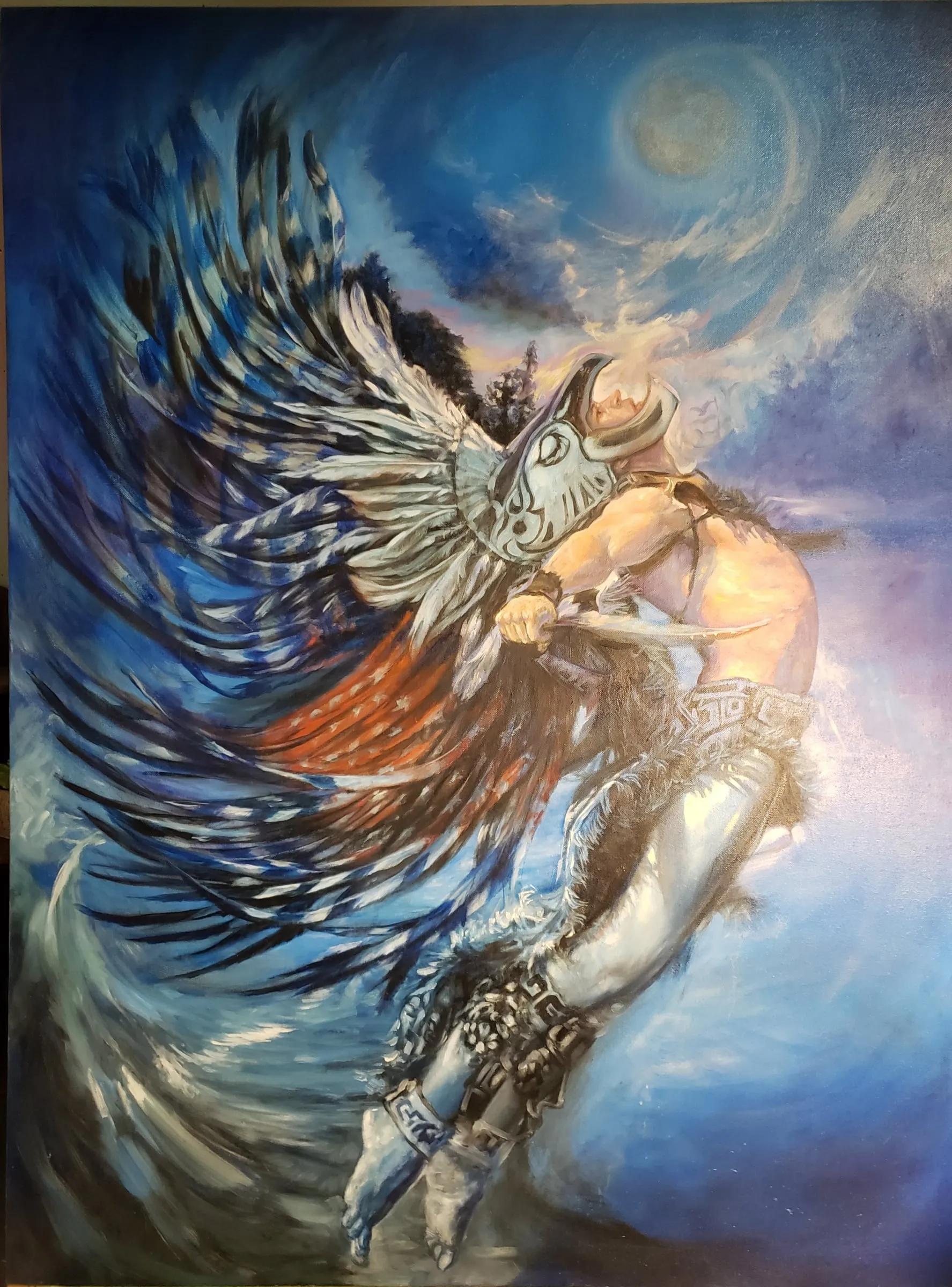 Blue Kachina, oil painting by Colleen Black