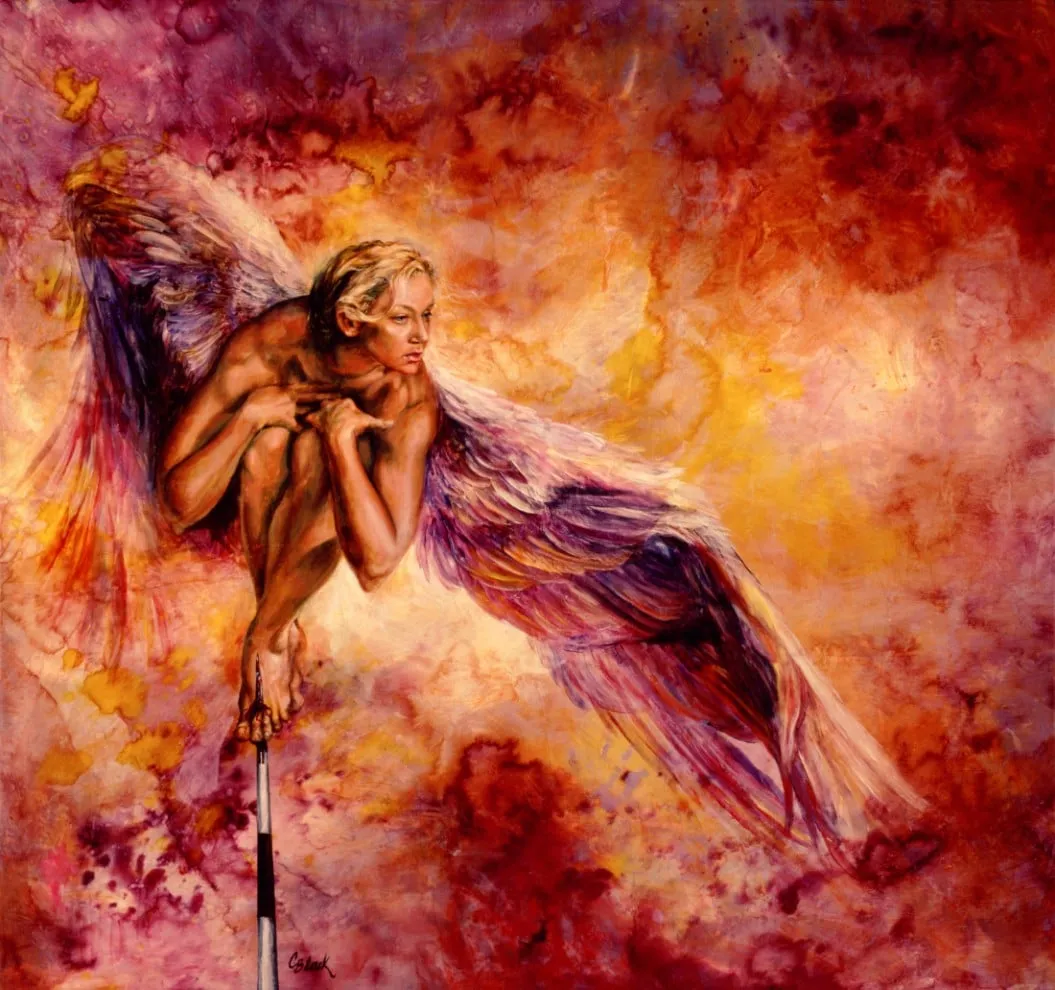 Uriel, oil painting by Colleen Black