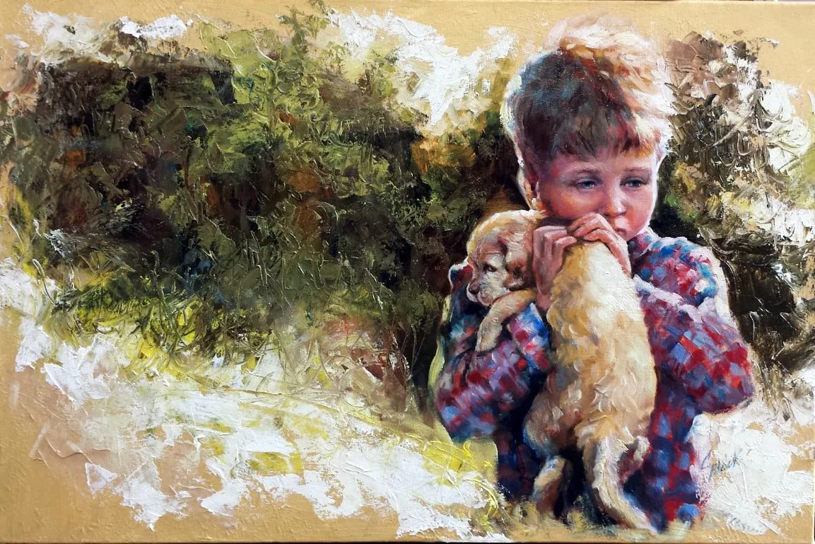 A Golden Moment, oil painting by Colleen Black