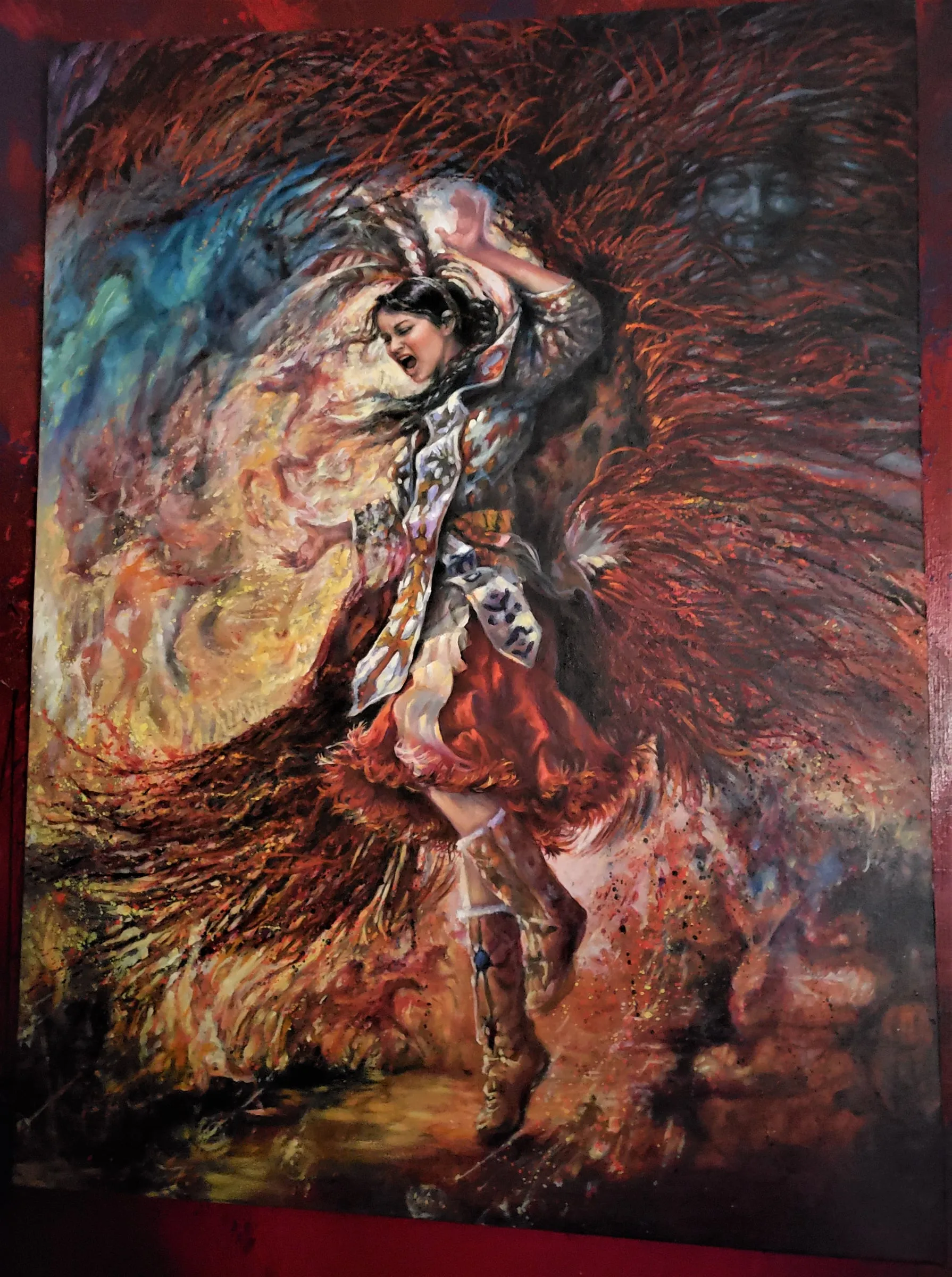 Red Kachina, oil painting by Colleen Black