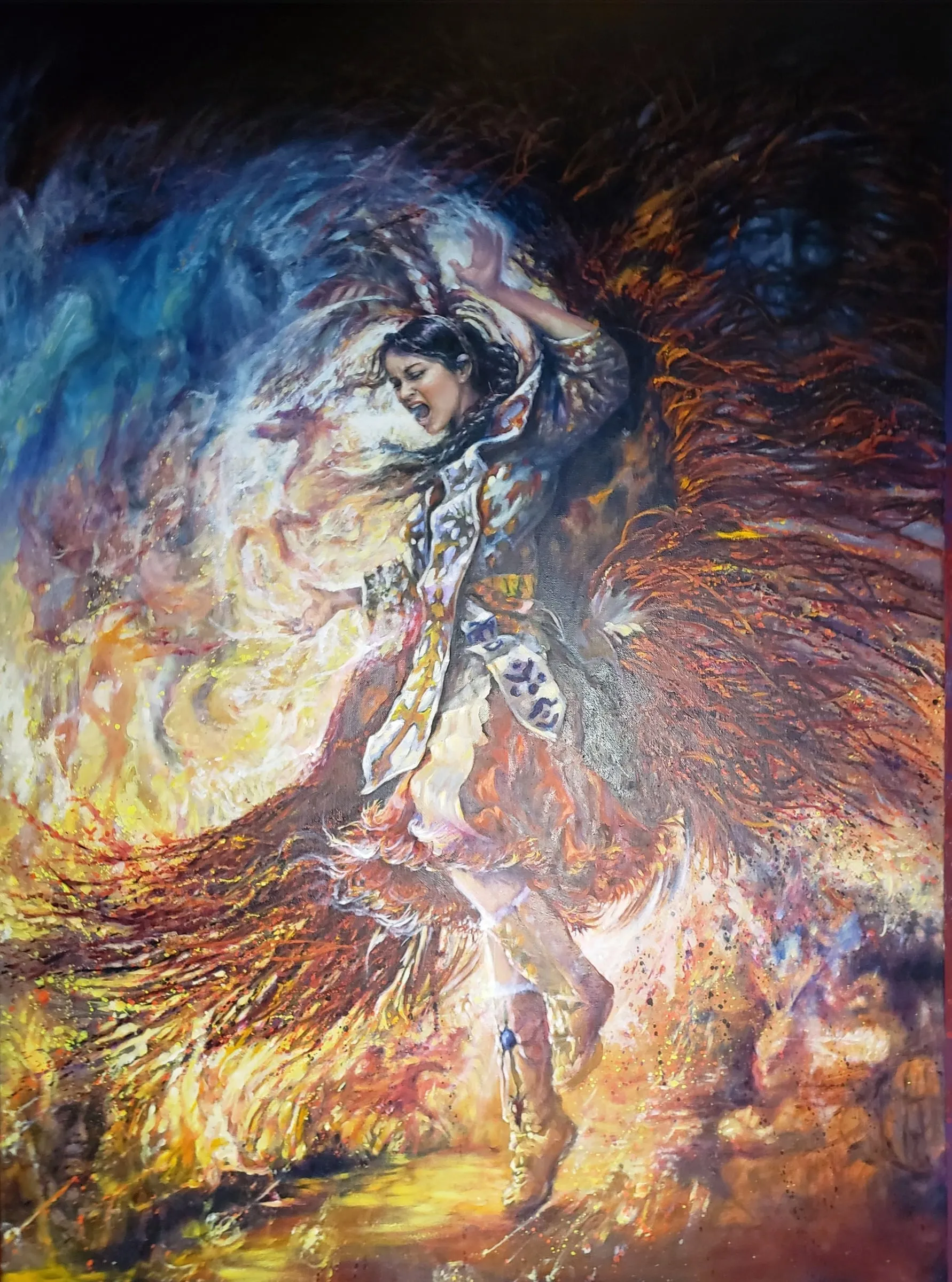Red Kachina, oil painting by Colleen Black