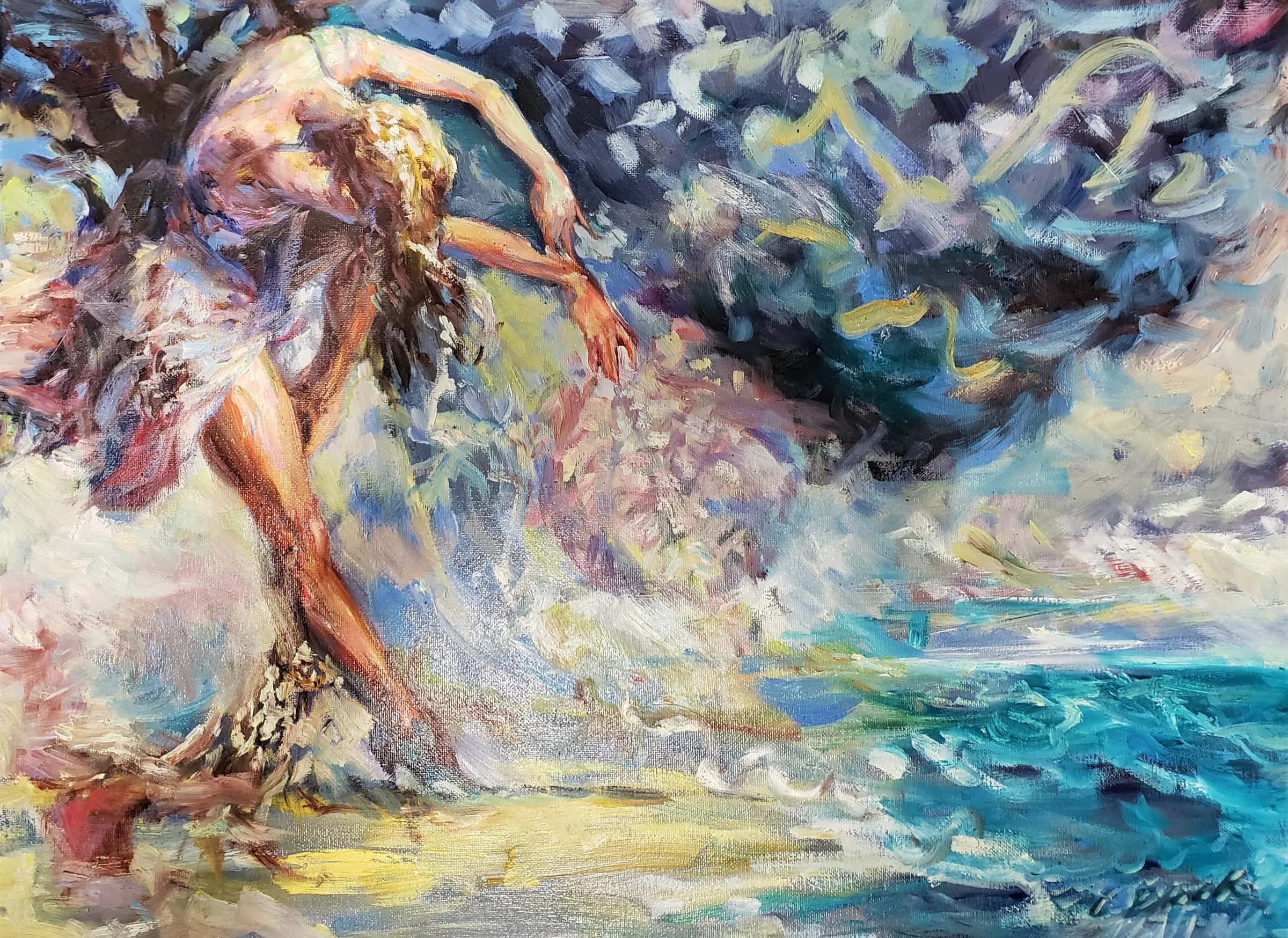 Da Vinci Study, oil painting by Colleen Black